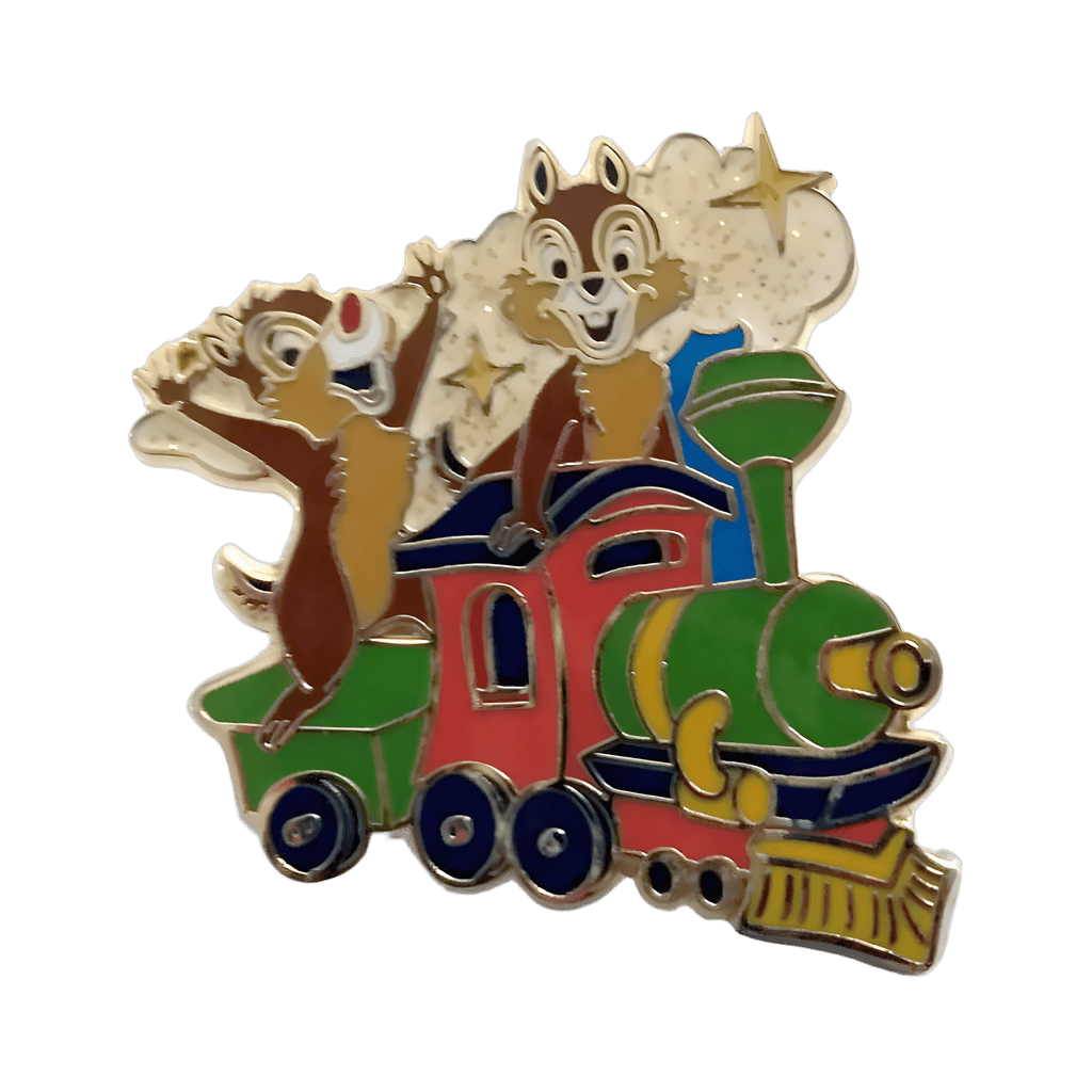 Chip & Dale Riding a Train Disney pin