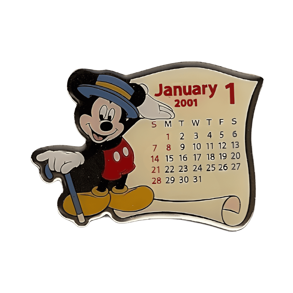 Mickey January Calendar Disney pin