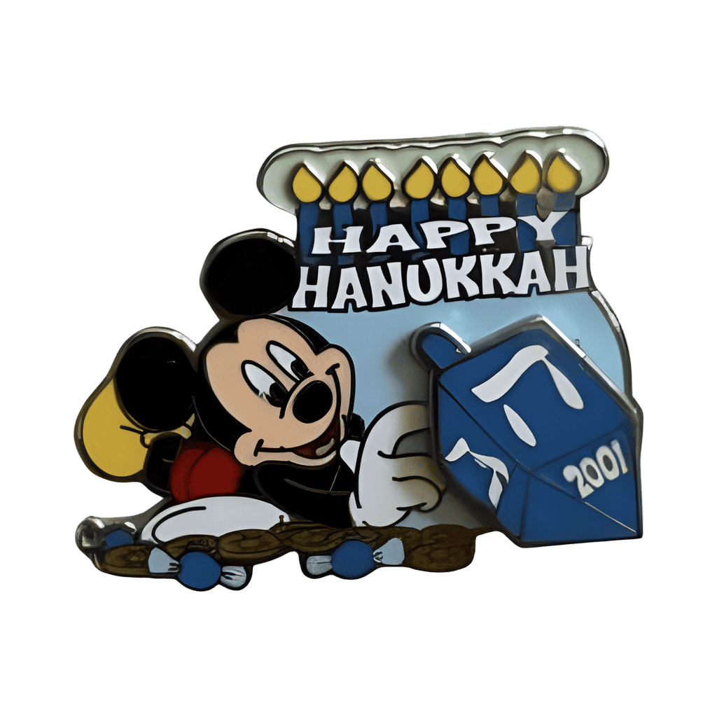 Happy Hanukkah Mickey and Dreidel 2001 Disney pin