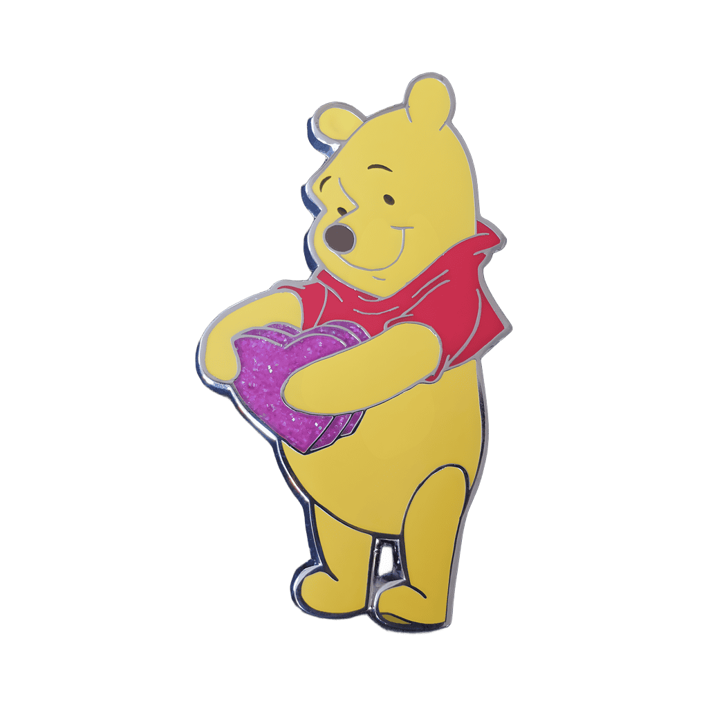 Winnie the Pooh holding hearts Disney pin