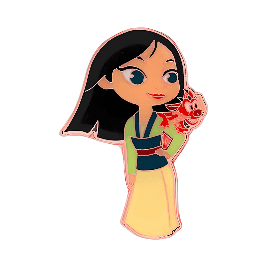 Chibi Mulan and Mushu Disney pin