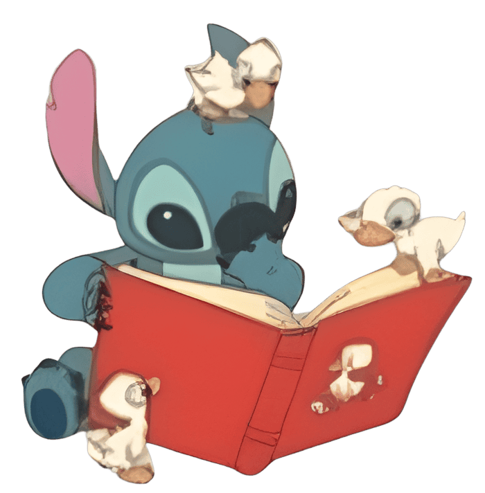Stitch and Ducklings Reading Disney pin