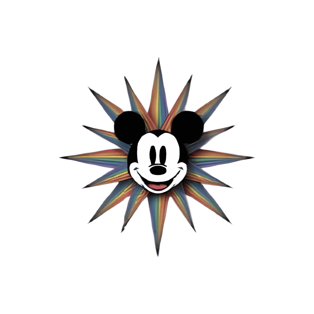 Rainbow Starburst Mickey Spinner Disney pin