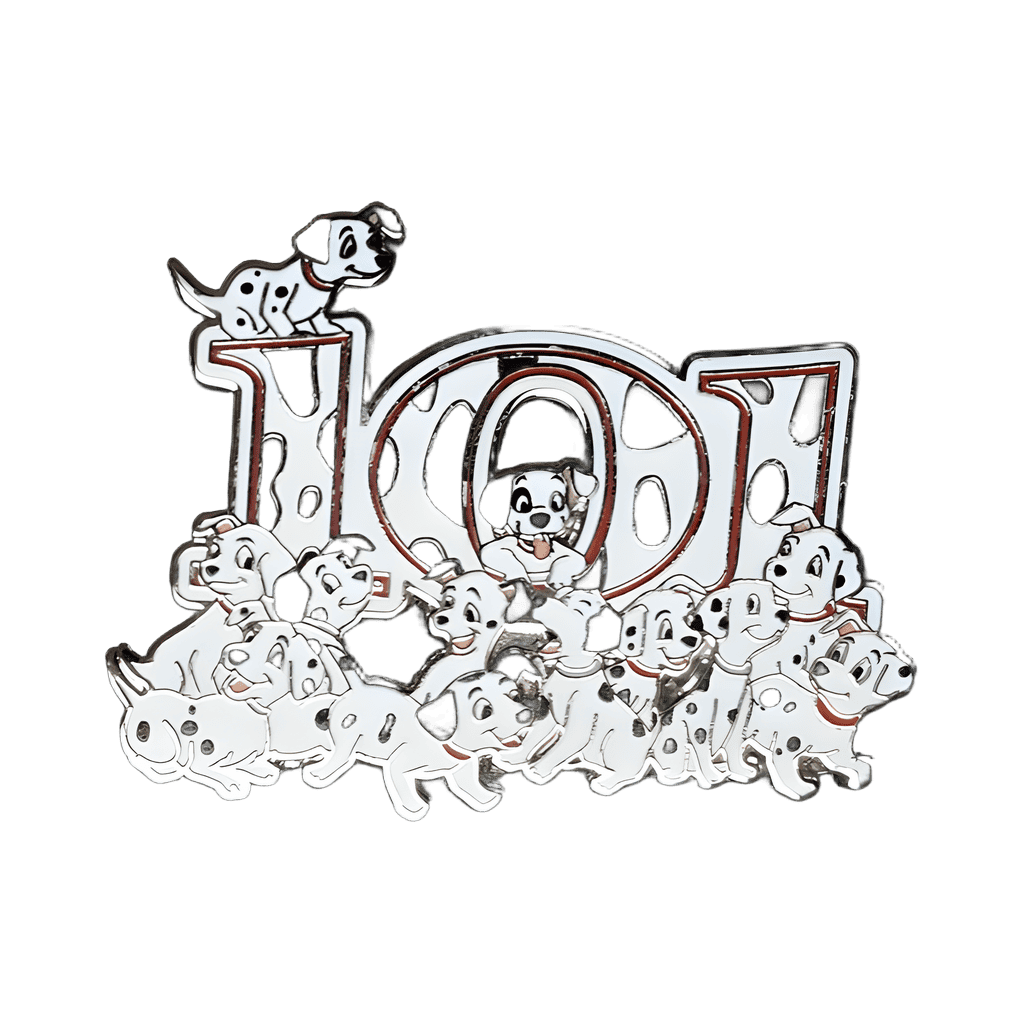 Logo with Puppies Disney pin