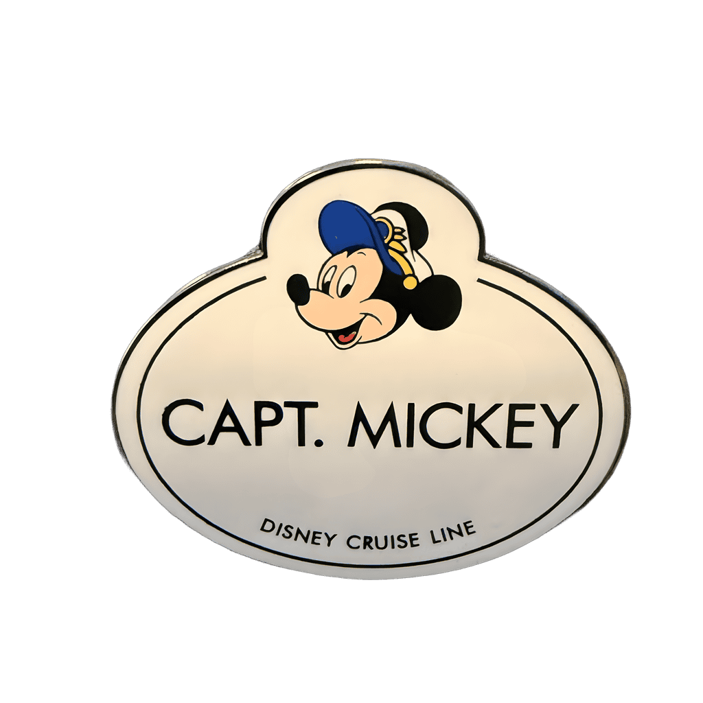 Captain Mickey name tag Disney pin