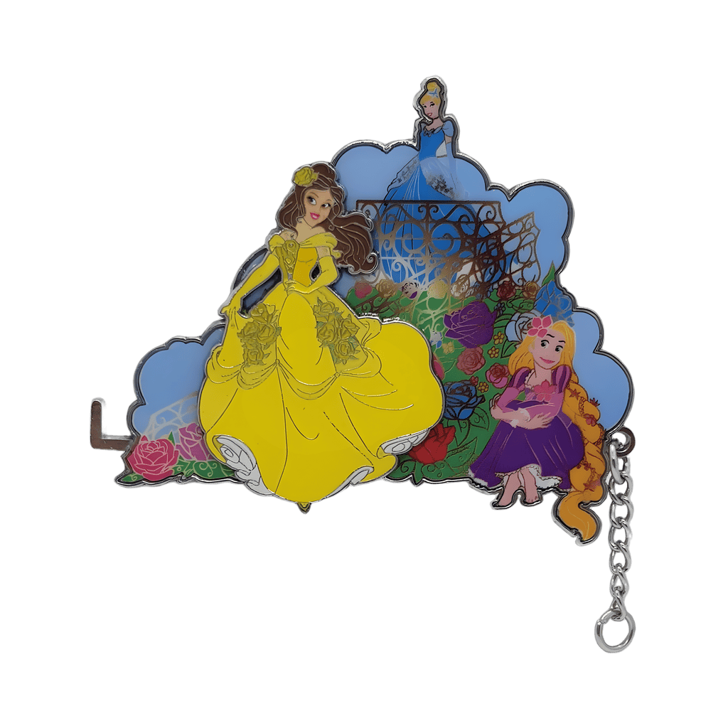 Belle, Rapunzel, and Cinderella Disney pin