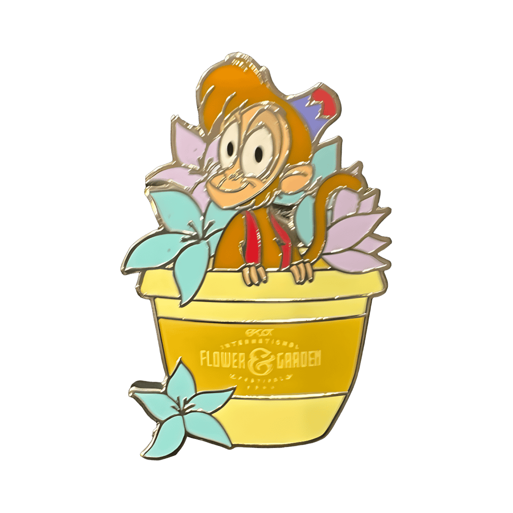 Abu in Flower Pot Disney pin