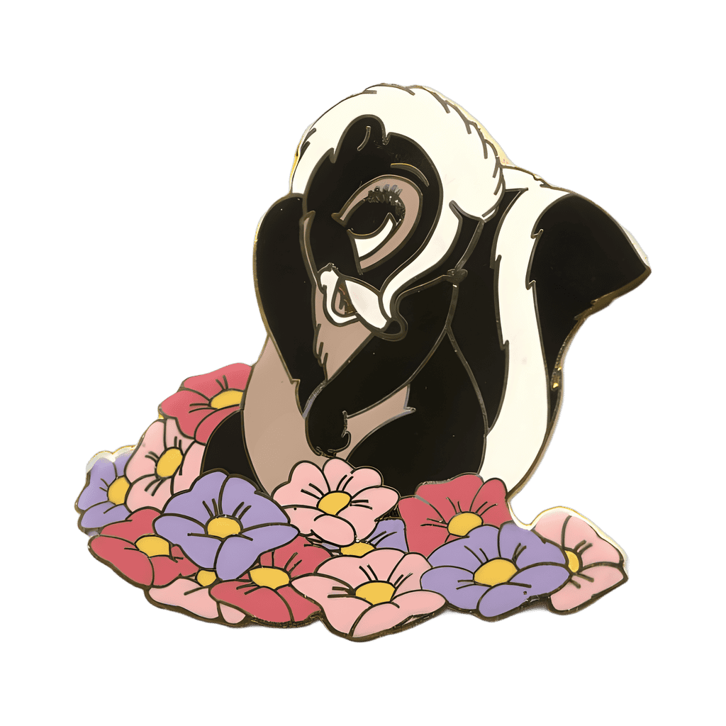 Flower w/Pink & Purple Flowers Disney pin