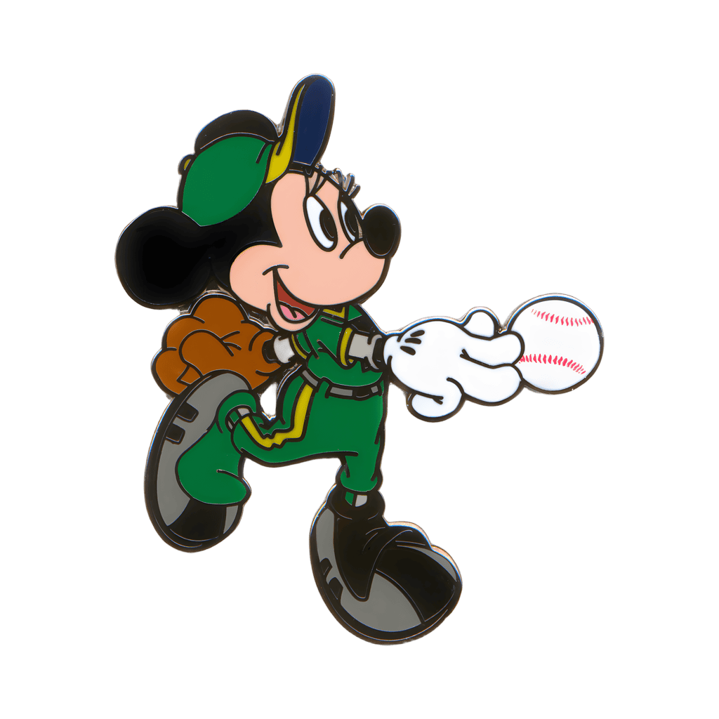 Pitcher Minnie Mouse Throwing a Baseball Disney pin