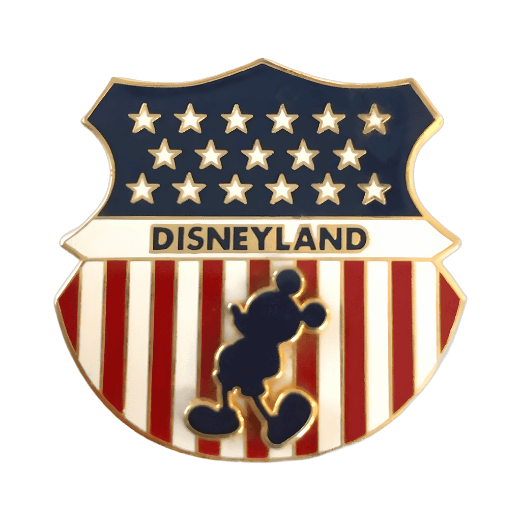 American (USA) Flag Shield- Disneyland Disney pin