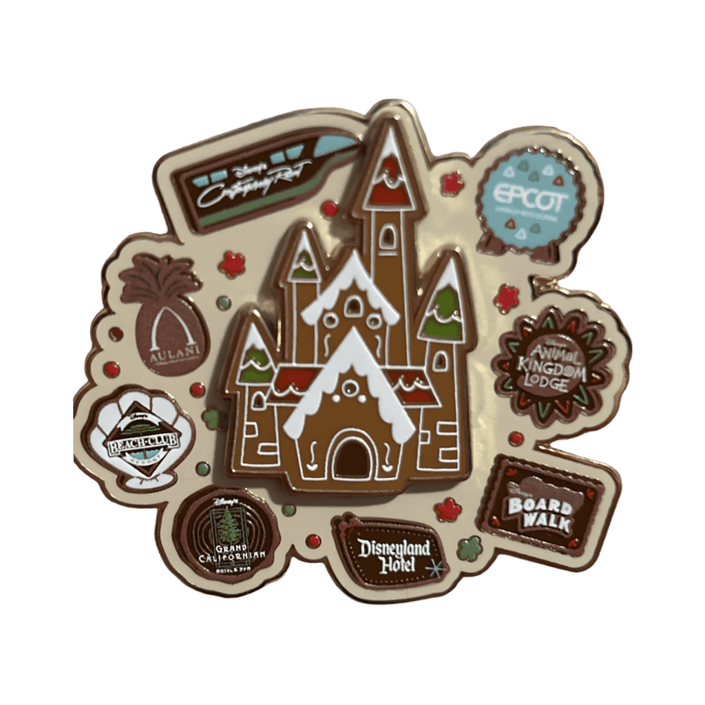 Resorts Gingerbread Logo Disney pin