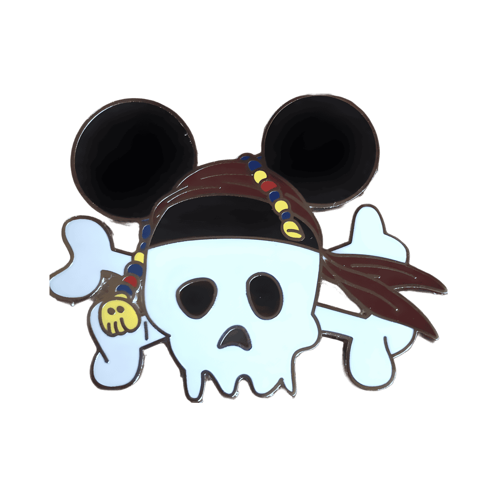 Skull and Crossbones with Mickey Ears Disney pin