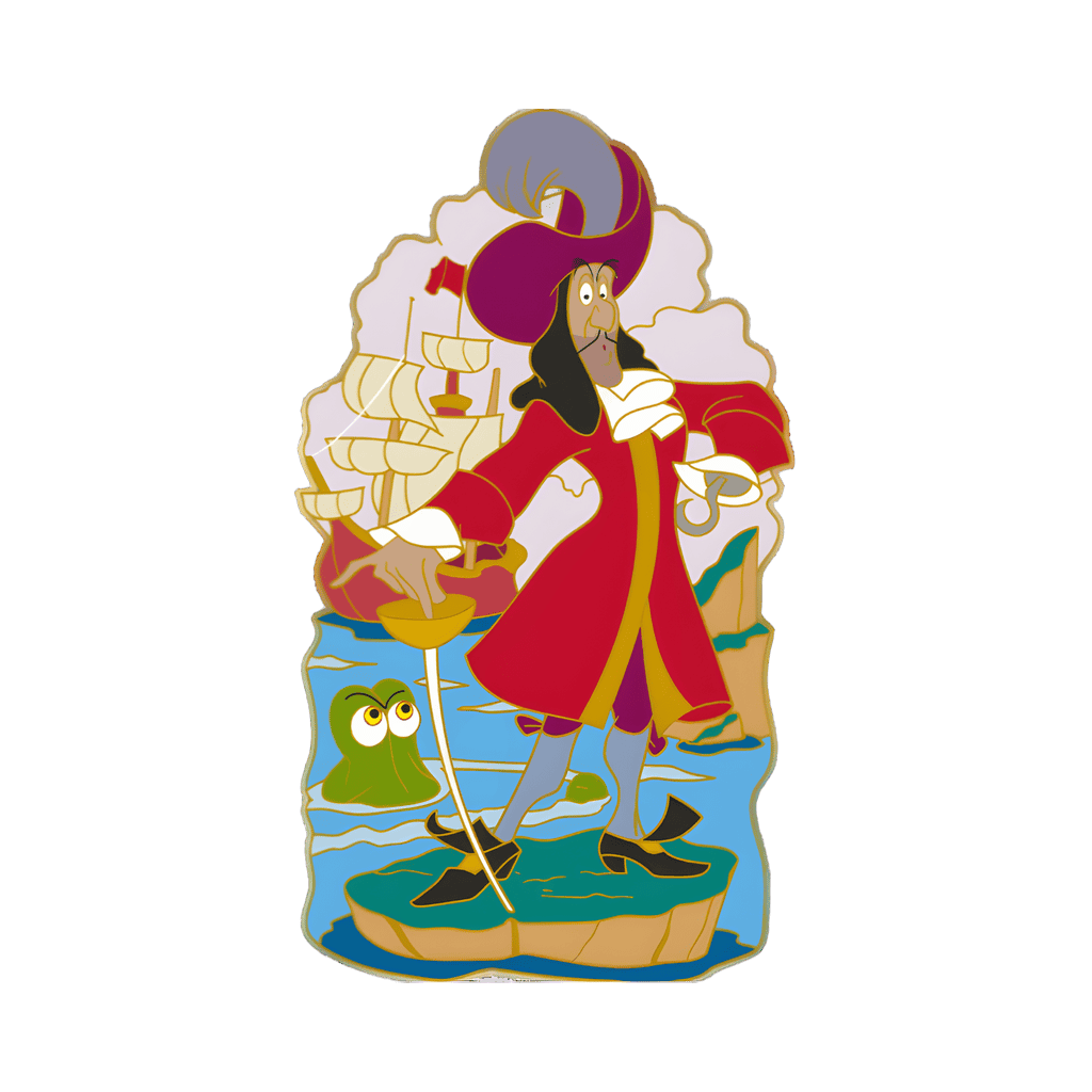 Captain Hook and Tick-Tock Croc Disney pin