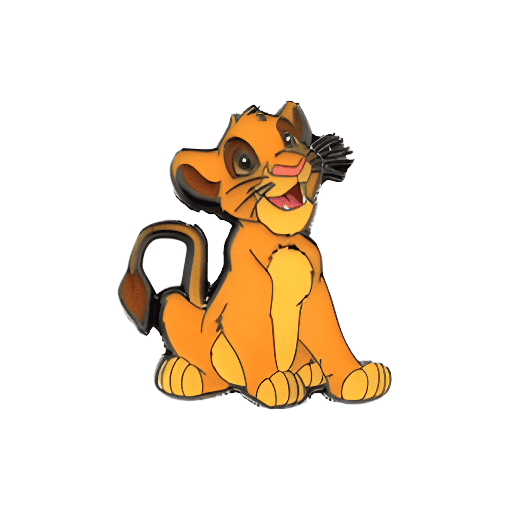 Simba Sitting and Smiling Disney pin