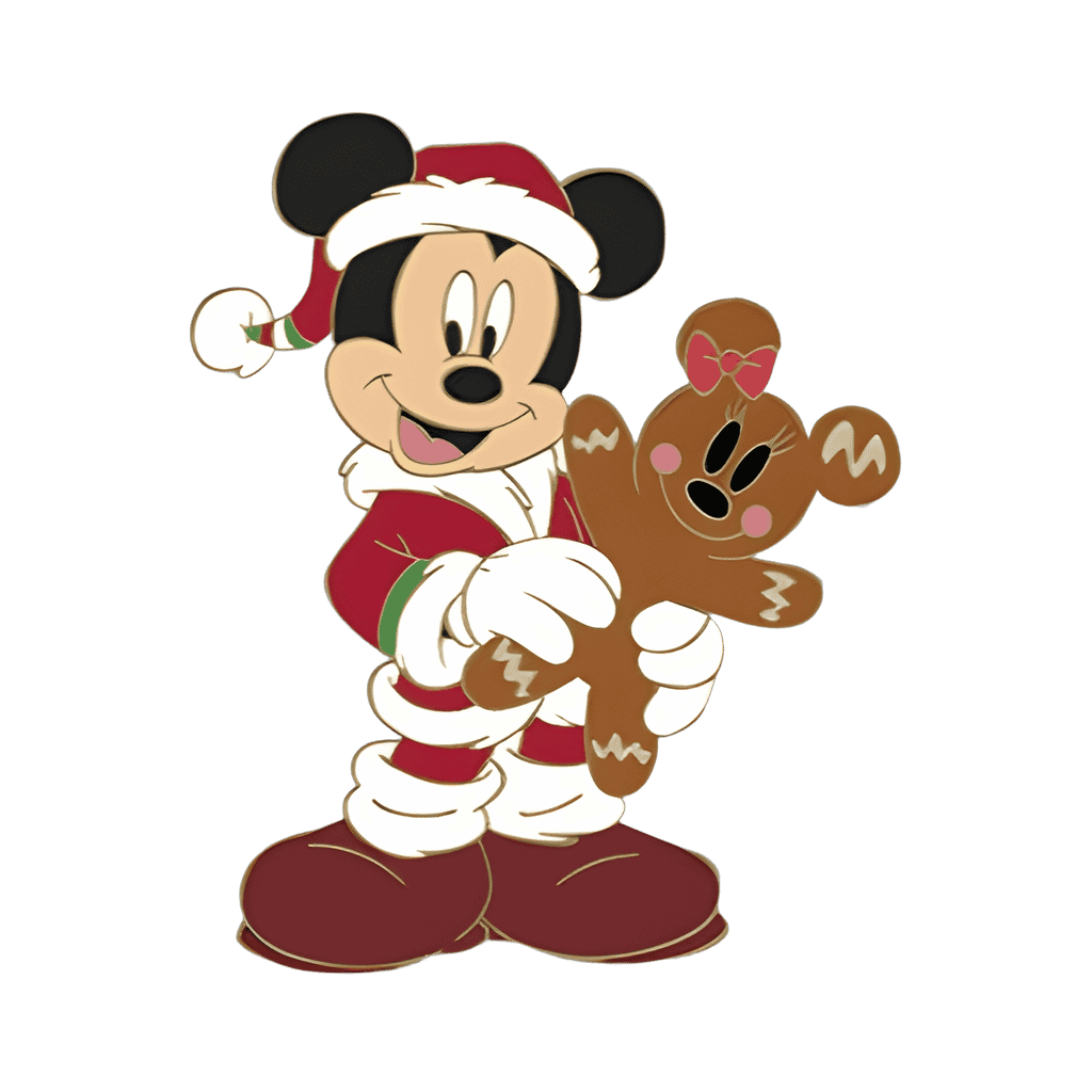 Santa Mickey with Gingerbread Minnie Disney pin