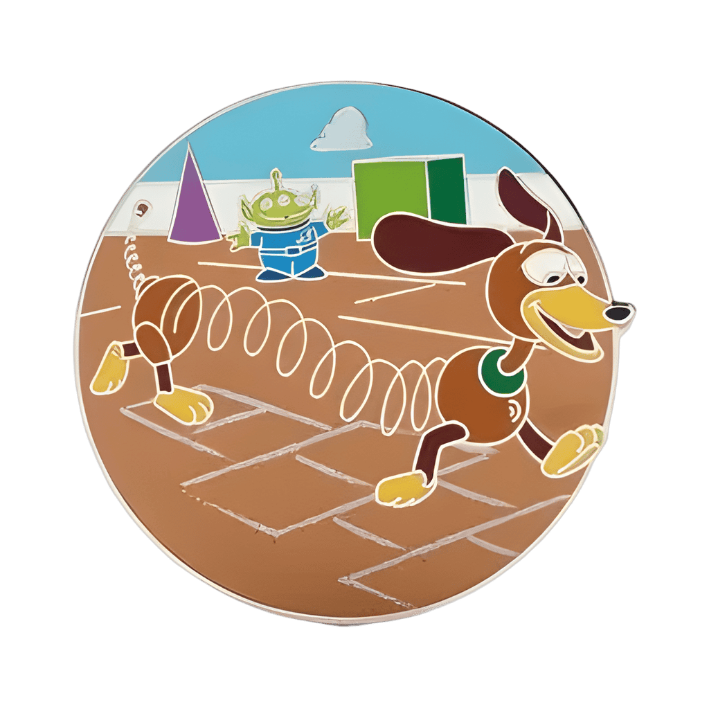 Slinky Dog Playing Hopscotch Disney pin