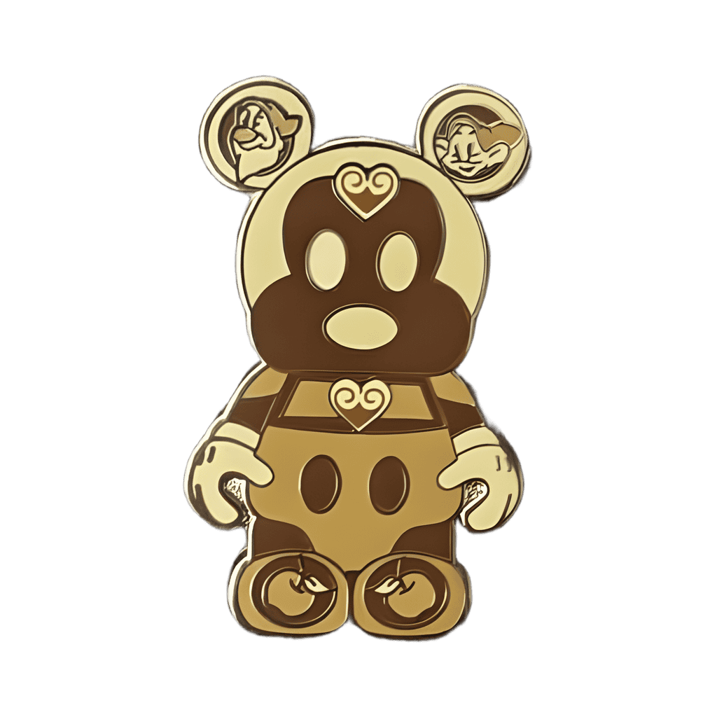 Grumpy and Dopey - Wooden Dwarfs Carving Disney pin