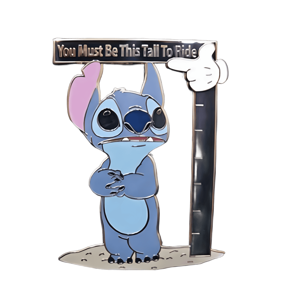 Stitch height measure Disney pin