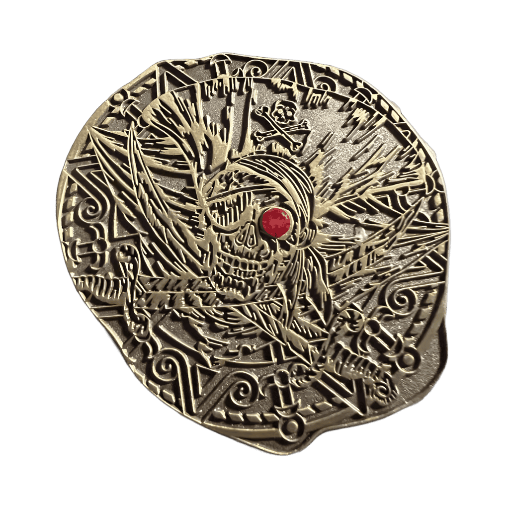 Pirate Skull Doubloon Disney pin