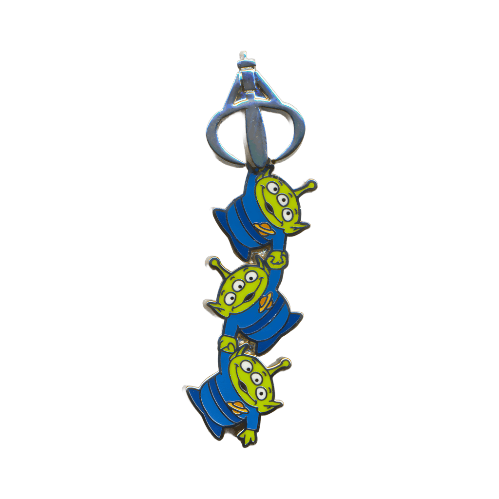 Little Green Men Hanging From the Claw Disney pin