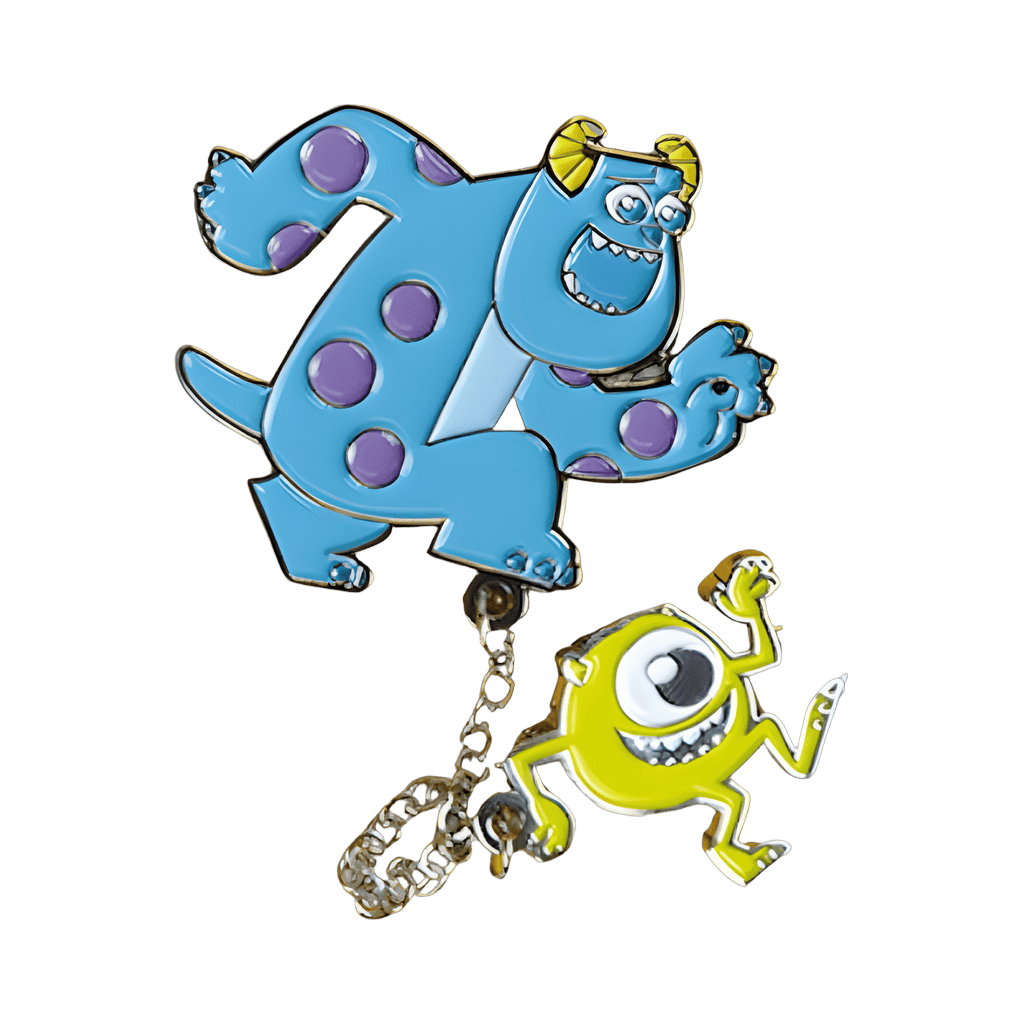 Mike & Scully Chained Pin Set Disney pin
