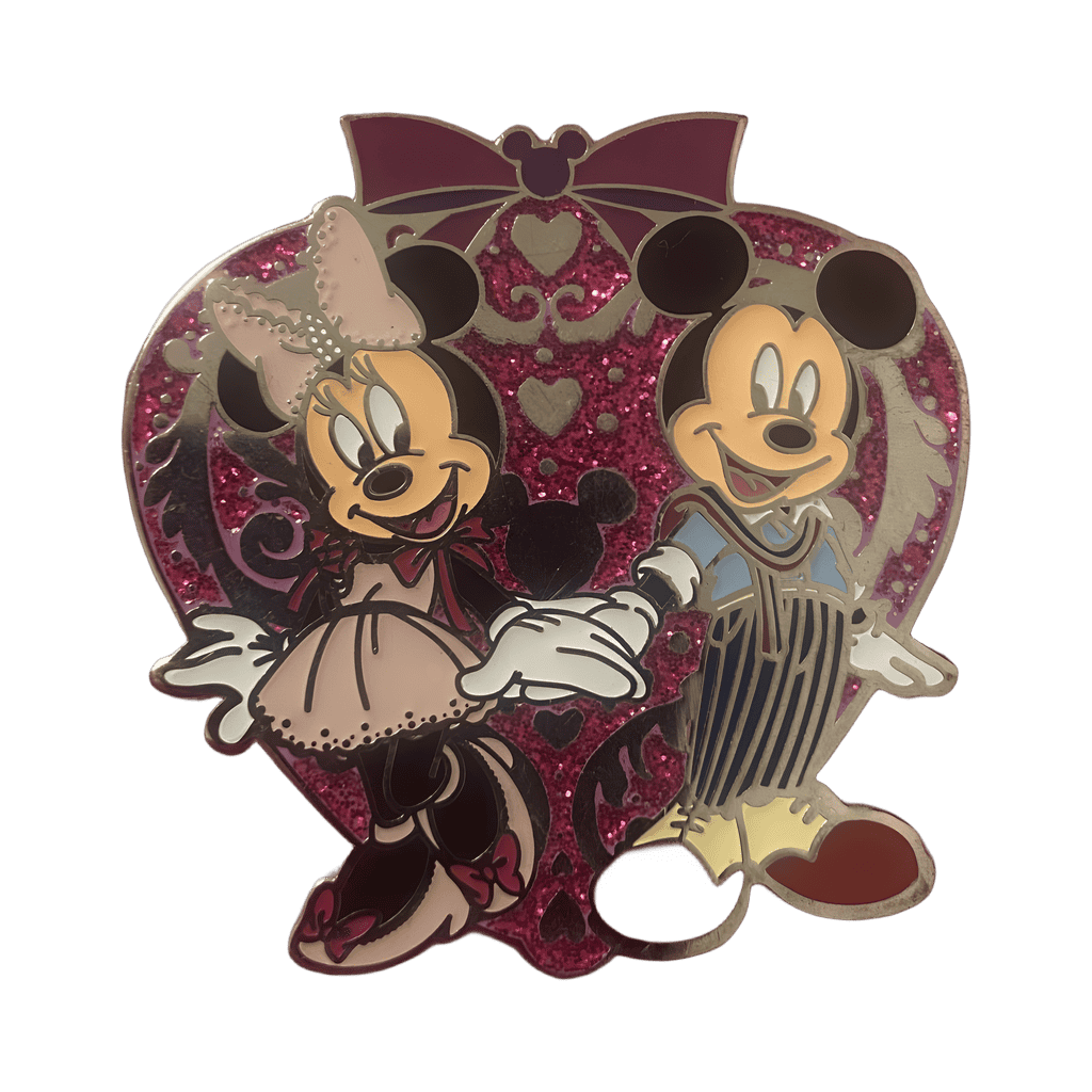 Mickey & Minnie holding hands Disney pin