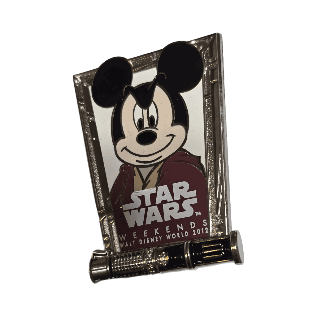 Jedi Mickey completer pin from 5 pin set sculpted lightsaber set Disney pin