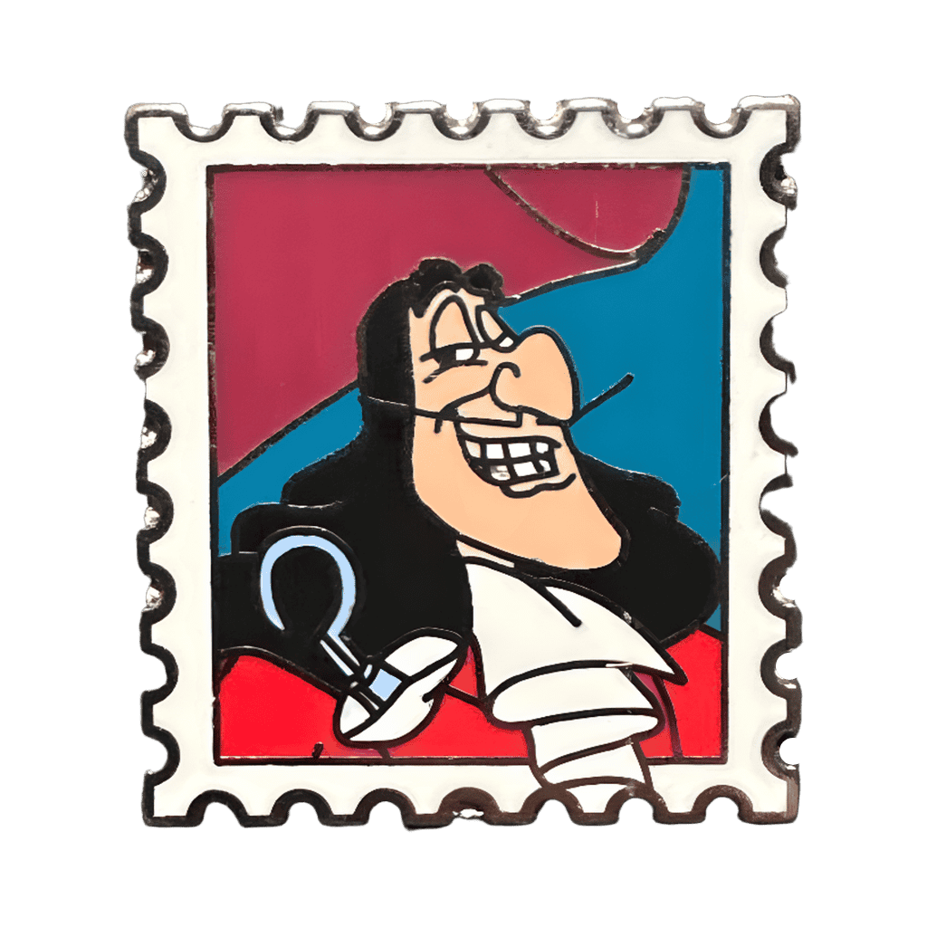 Captain Hook Postage Stamp Disney pin