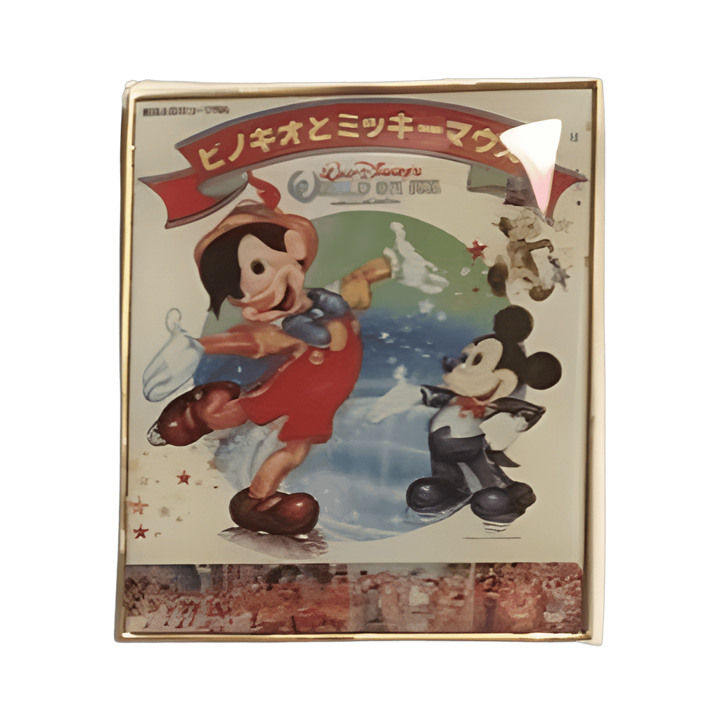 Framed Pin Set - Pinocchio and Mickey Mouse (1989) Disney pin