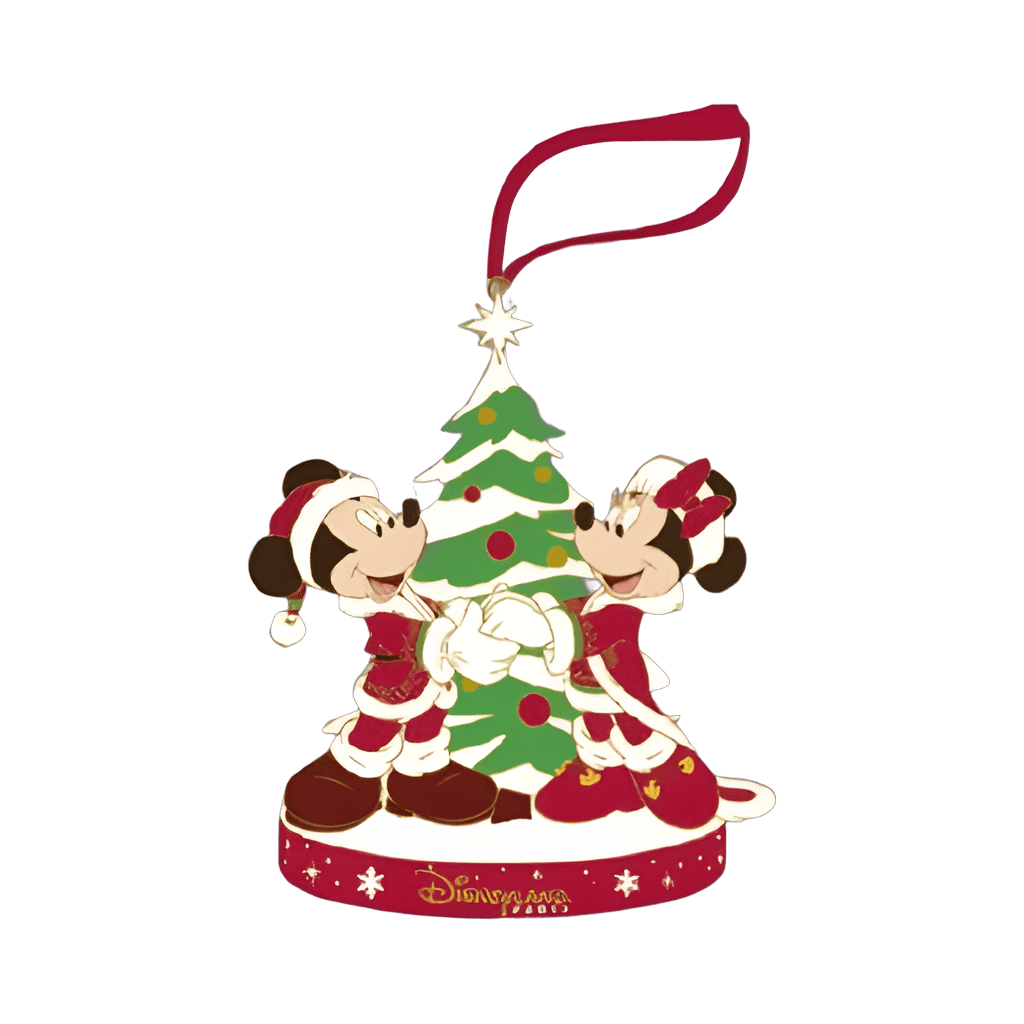 Mickey and Minnie with Christmas Tree Ornament Disney pin