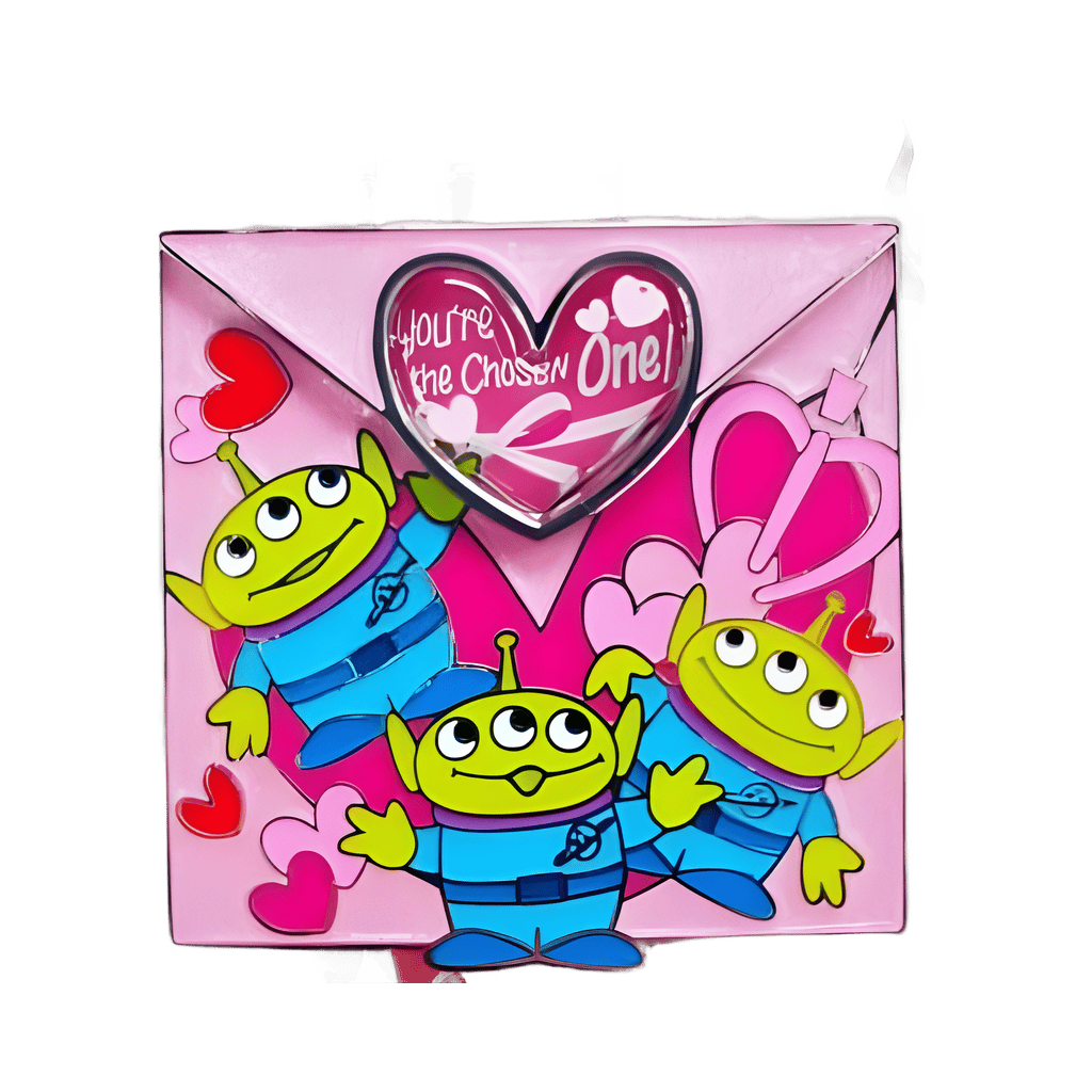 Little Green Men Valentine's Card Disney pin