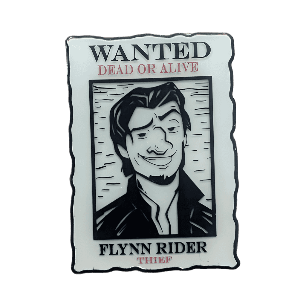 Flynn Rider Wanted Poster Disney pin