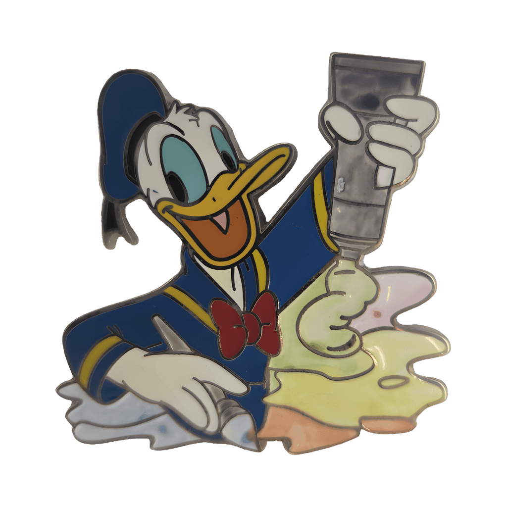 Donald Duck with Paint Tube Disney pin