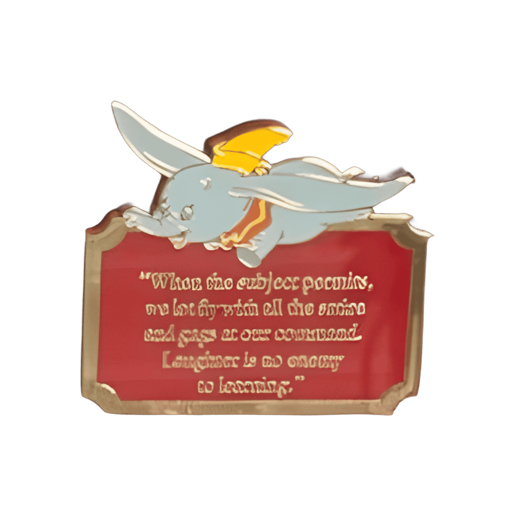 Walt Disney Quote Plaques Framed Set — "Laughter is No Enemy to Learning" Disney pin