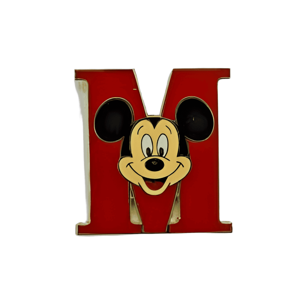 Wide Varsity Letter M — Mickey Mouse Disney pin