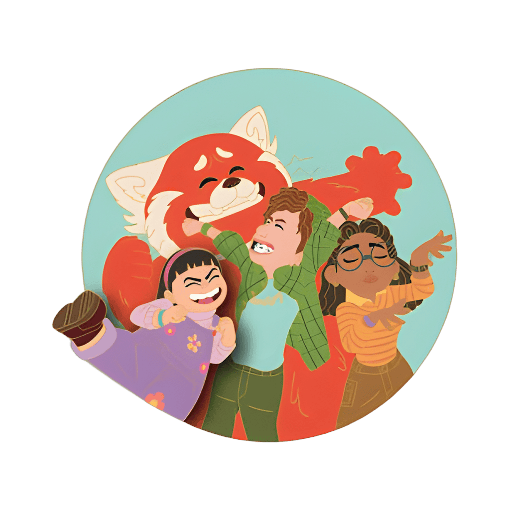 Turning Red - Panda Mei, Abby, Priya and Miriam Disney pin