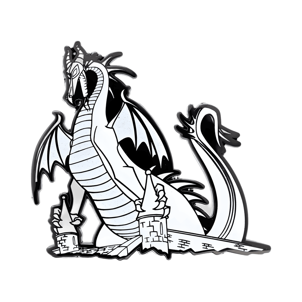 Maleficent Dragon (White Out) Disney pin