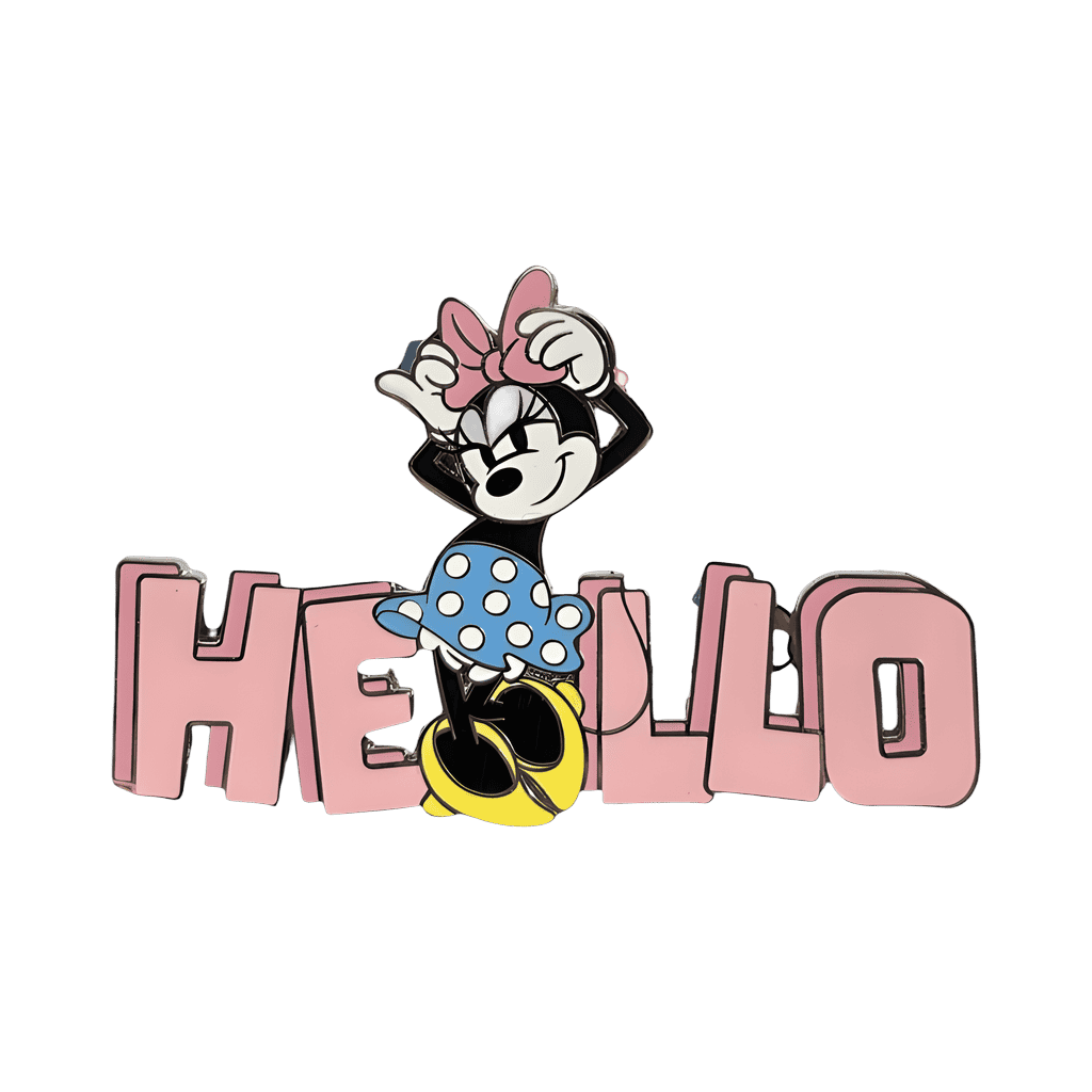 Minnie Adjusting Pink Bow Hello Disney pin
