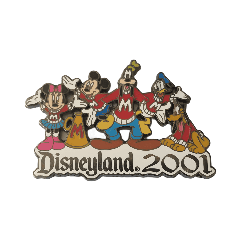 Mickey, Minnie, Donald, Goofy and Pluto as Cheerleaders 2001 Disney pin