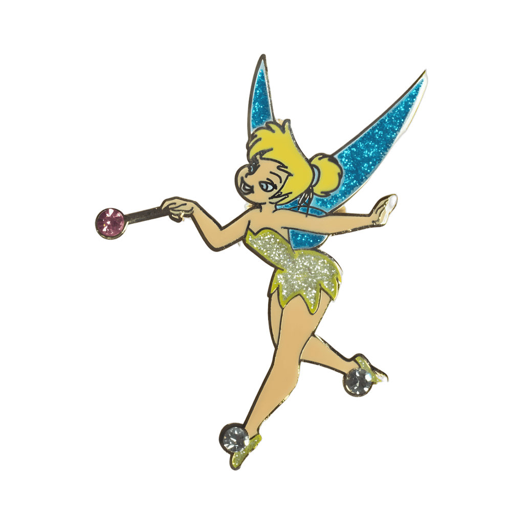 Tinker Bell with Jeweled White Shoes and Wand Disney pin