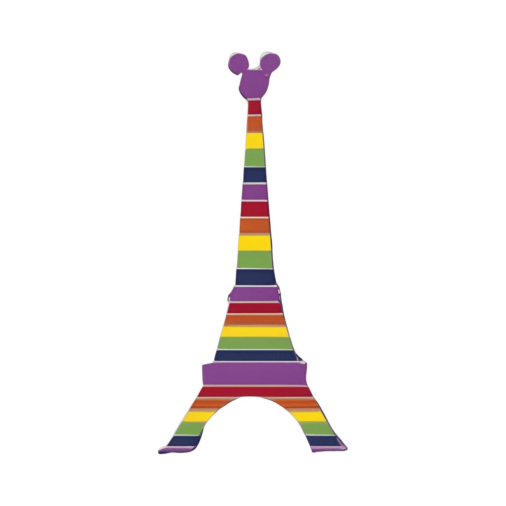 Eiffel Tower Collection - Rainbow Disney pin