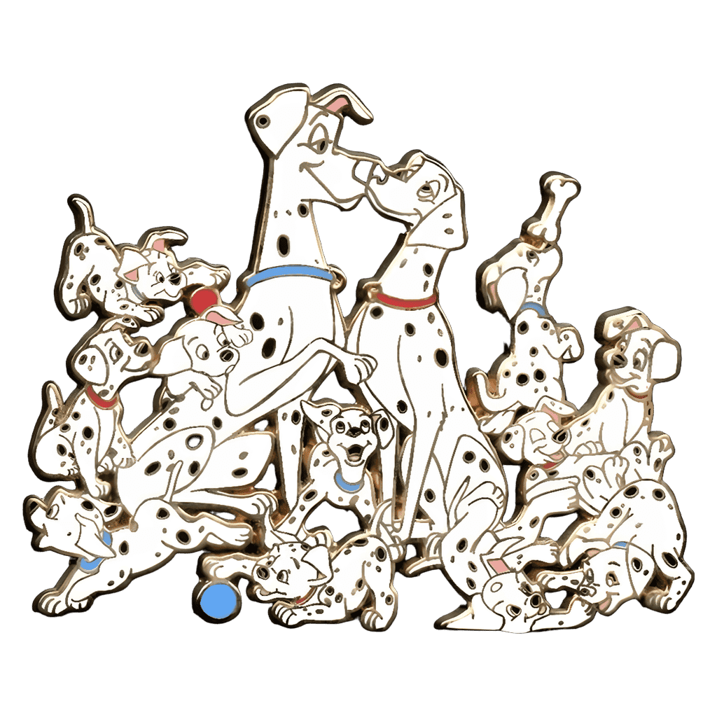 Pongo and Perdita with Puppies Disney pin