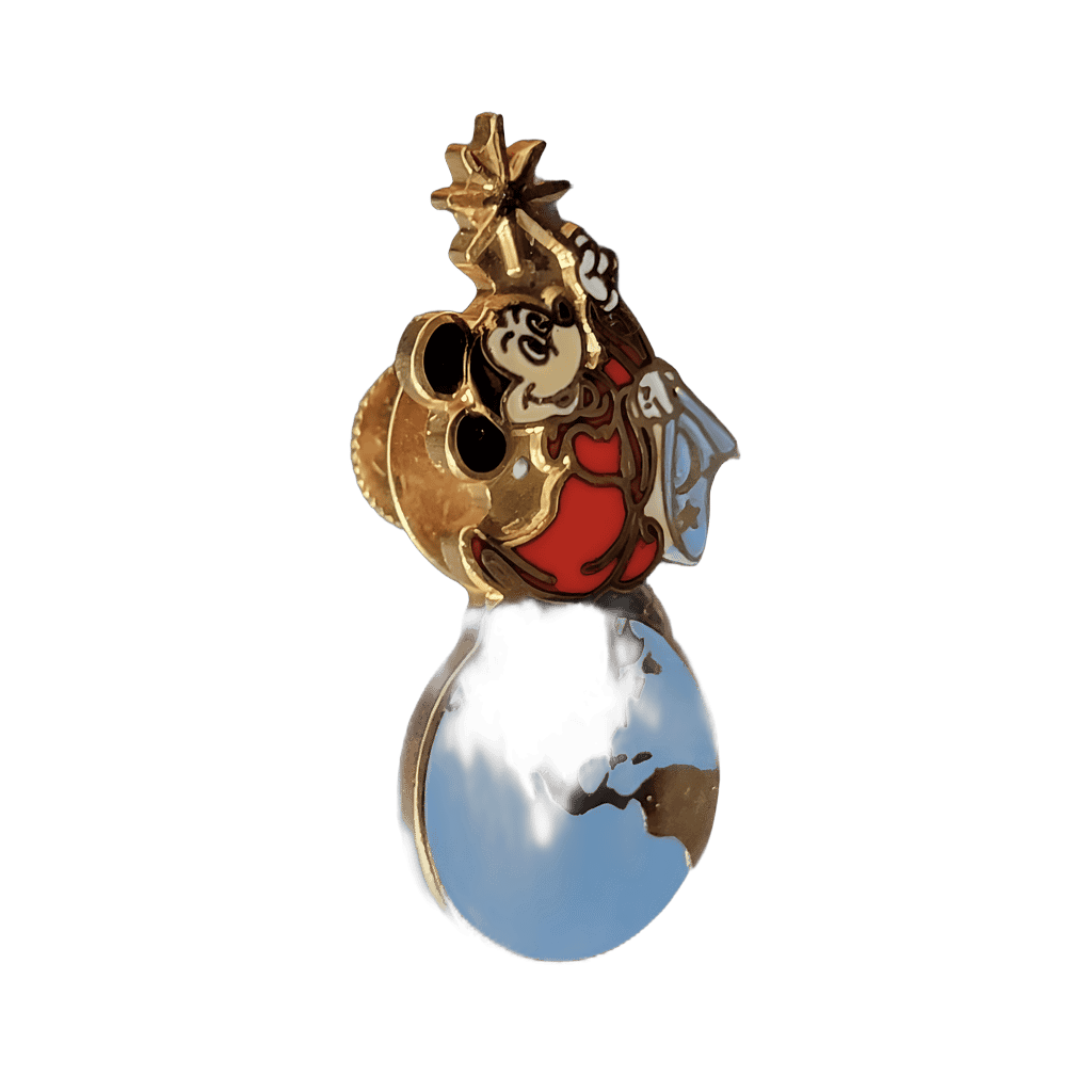 Sorcerer Mickey on top of World Globe Disney pin