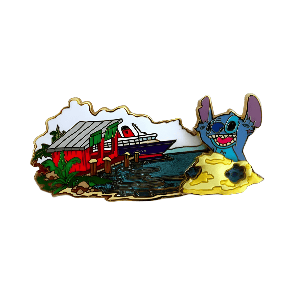 Stitch on Castaway Cay Disney pin