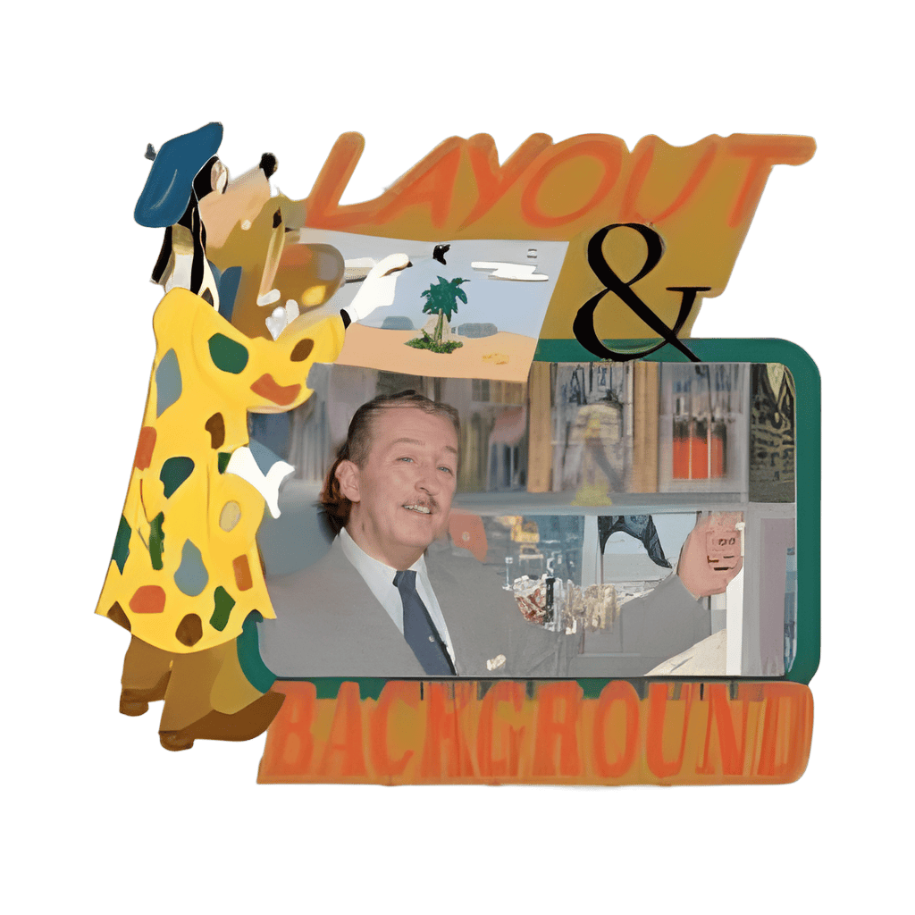 Layout and Background — Goofy and Walt Disney pin