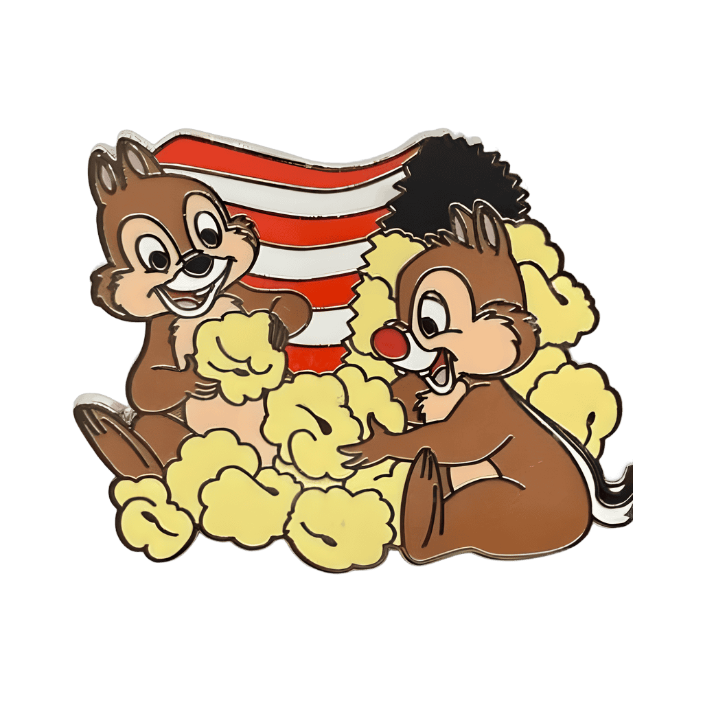 Chip and Dale with Popcorn Bag Disney pin