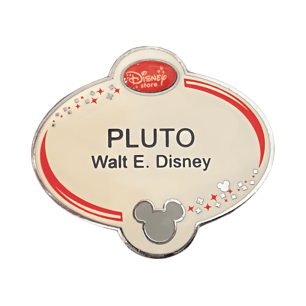 Disney Store Cast Lanyard Exclusive Name Tags - Pluto Disney pin