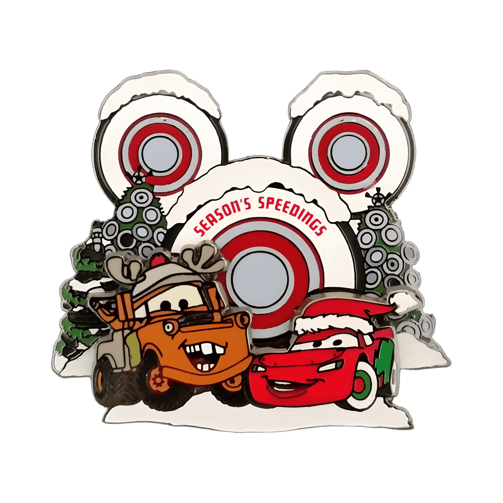 Lightning McQueen & Tow Mater - Season's Speedings Disney pin