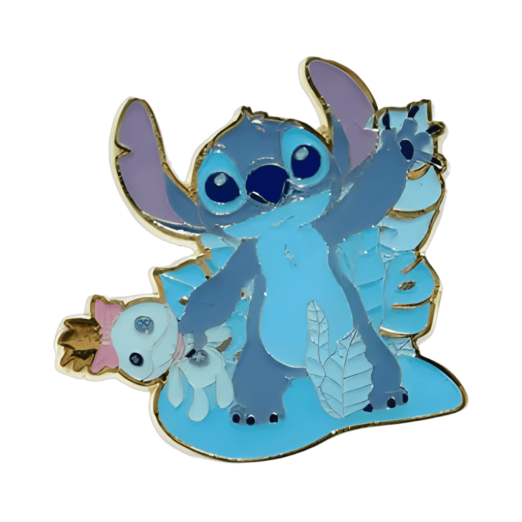 Stitch Waving in Blue Disney pin