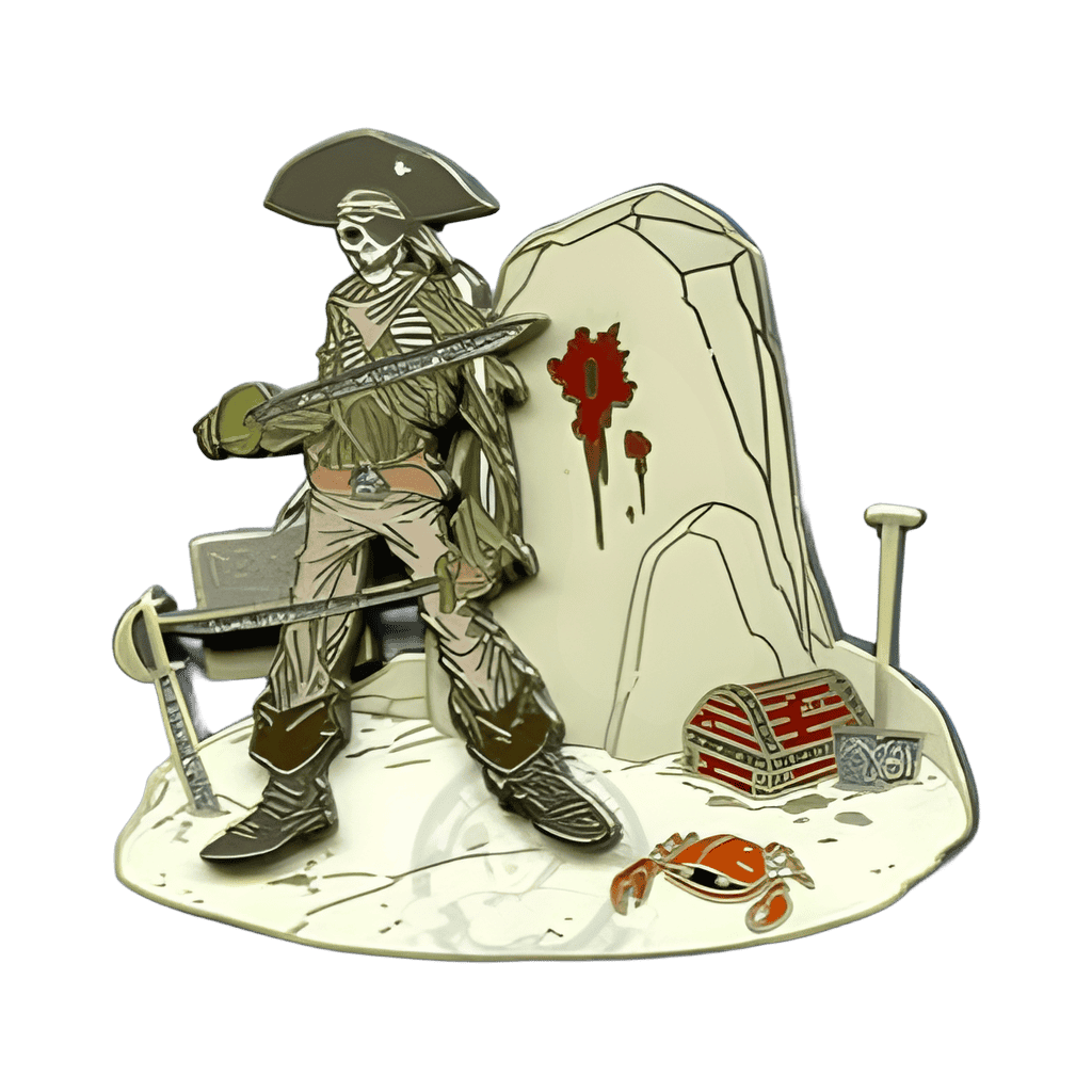 Skeleton with Swords Disney pin